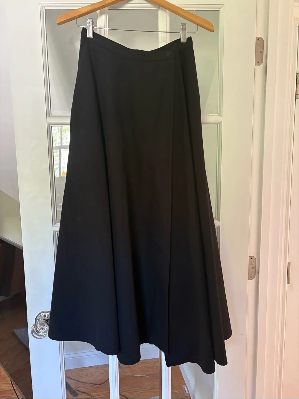 OZMA Poplin Wrap Skirt black cotton sz M - Picture 3 of 8